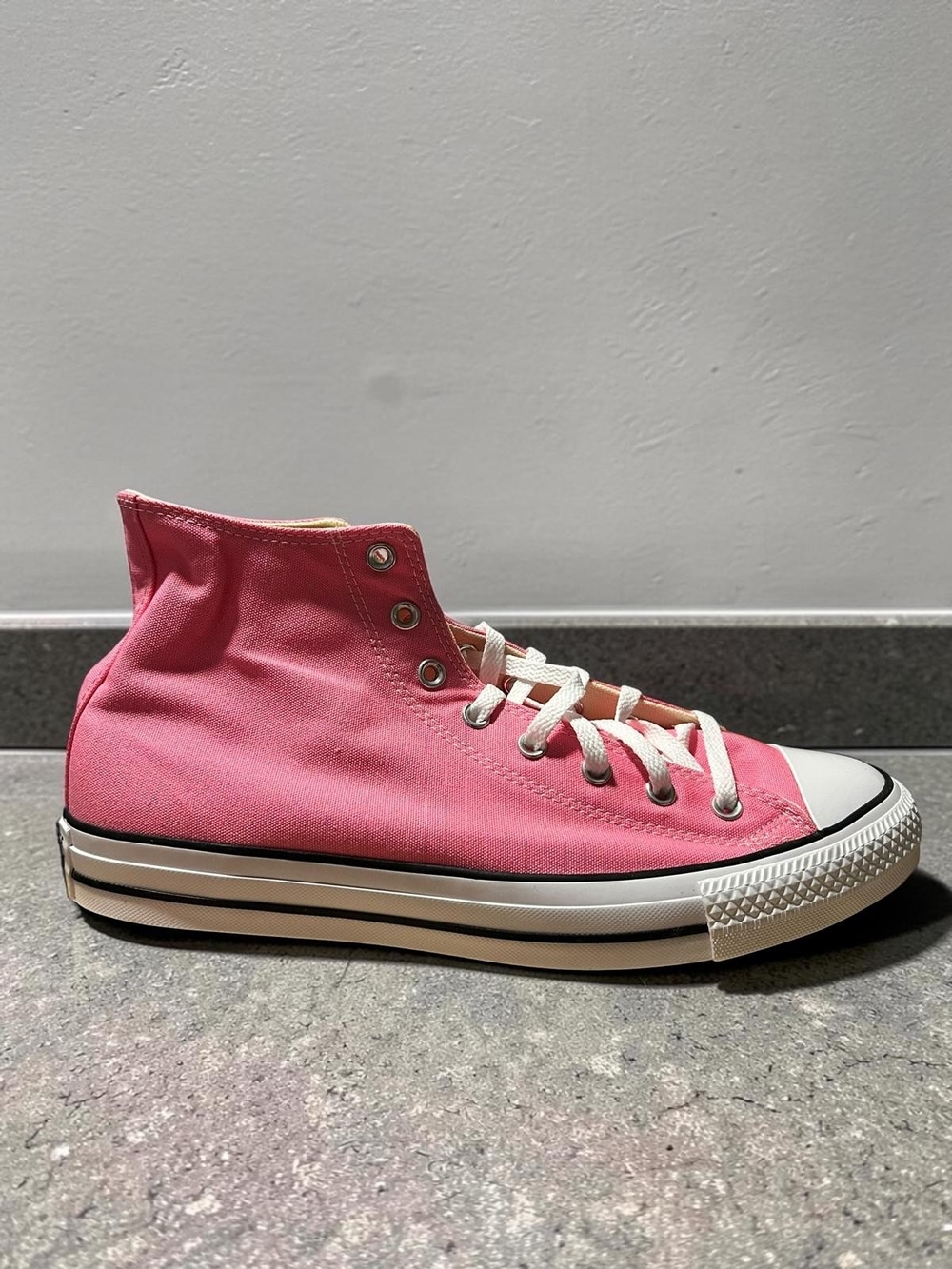 Women’s Pink High-Top Canvas Sneakers